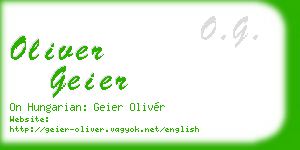 oliver geier business card